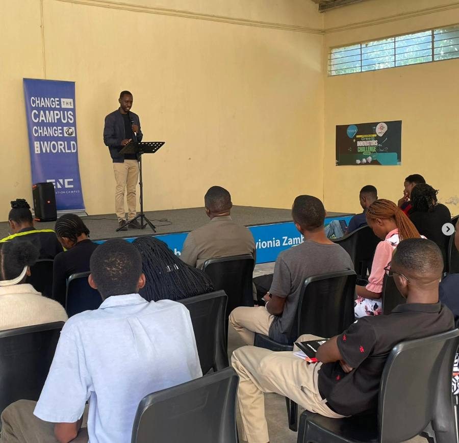 Students listening to teaching at a campus ministry gathering