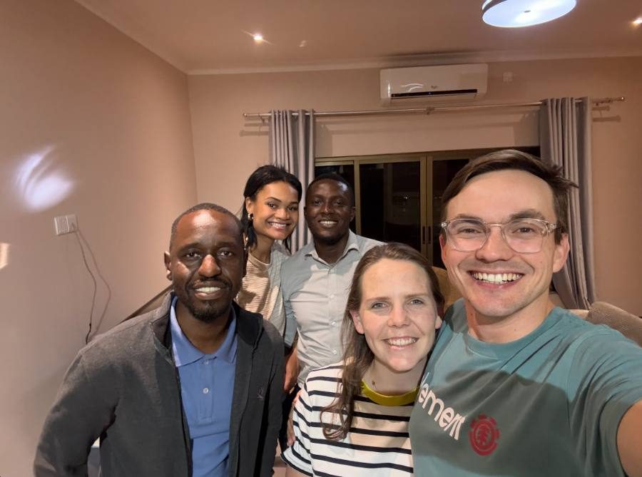A connect group meeting together in a home in Lusaka